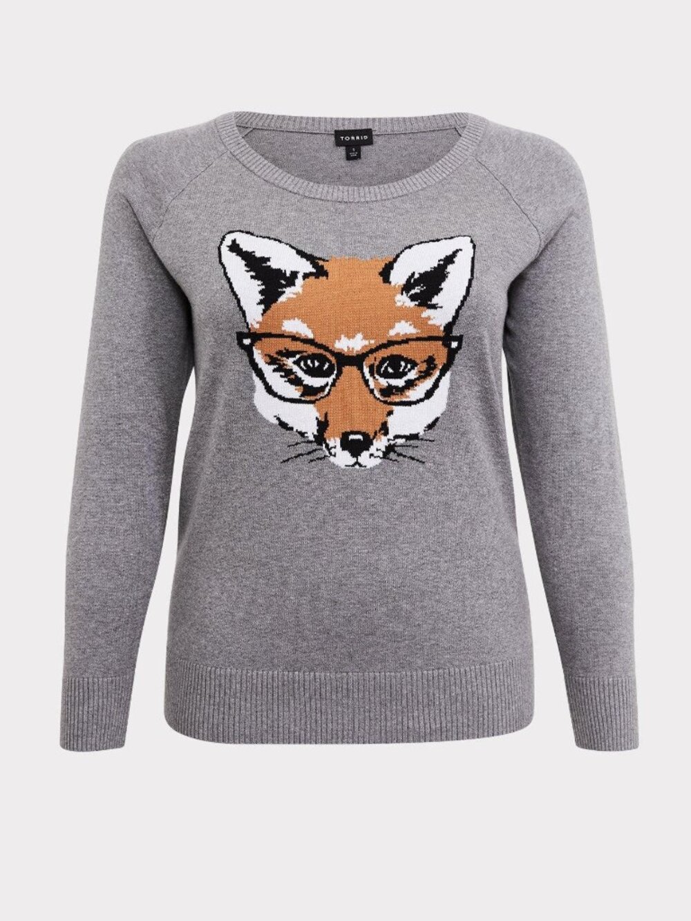 NWOT-TORRID Grey Fox Raglan Sweatshirt